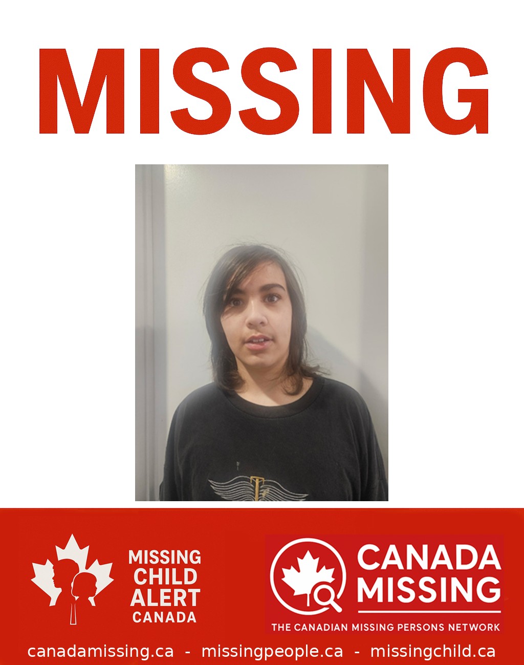 Photo of missing person Maverick Moser, age 14, from Edmonton