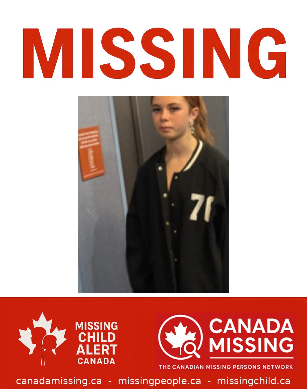 Photo of missing girl Halo, age 11, from Brantford, Ontario.