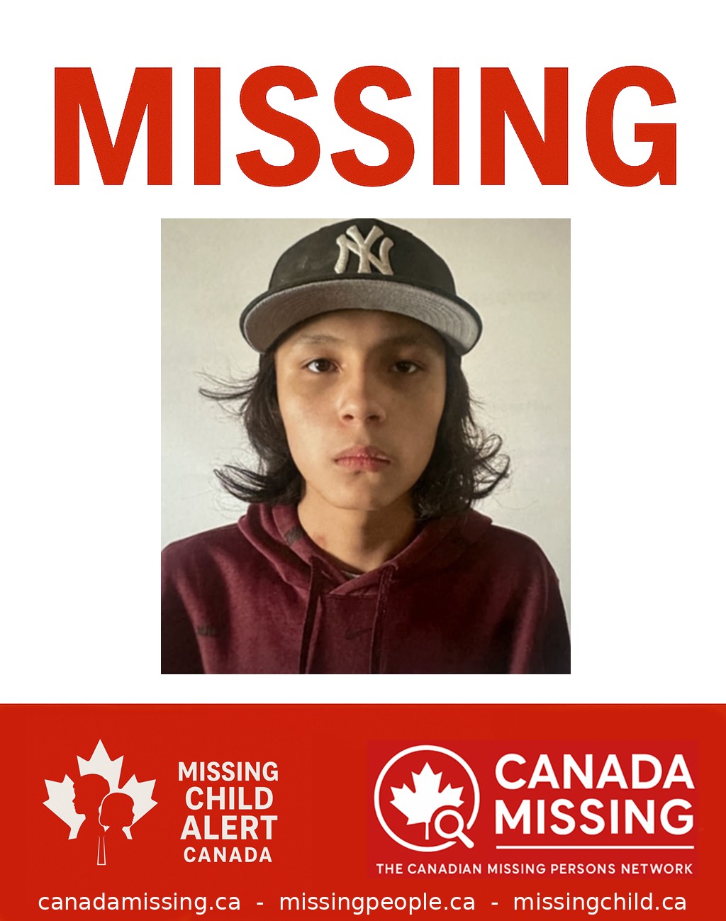 Photo of missing boy Clarence Wadsworth, age 14, from Lethbridge, Alberta.