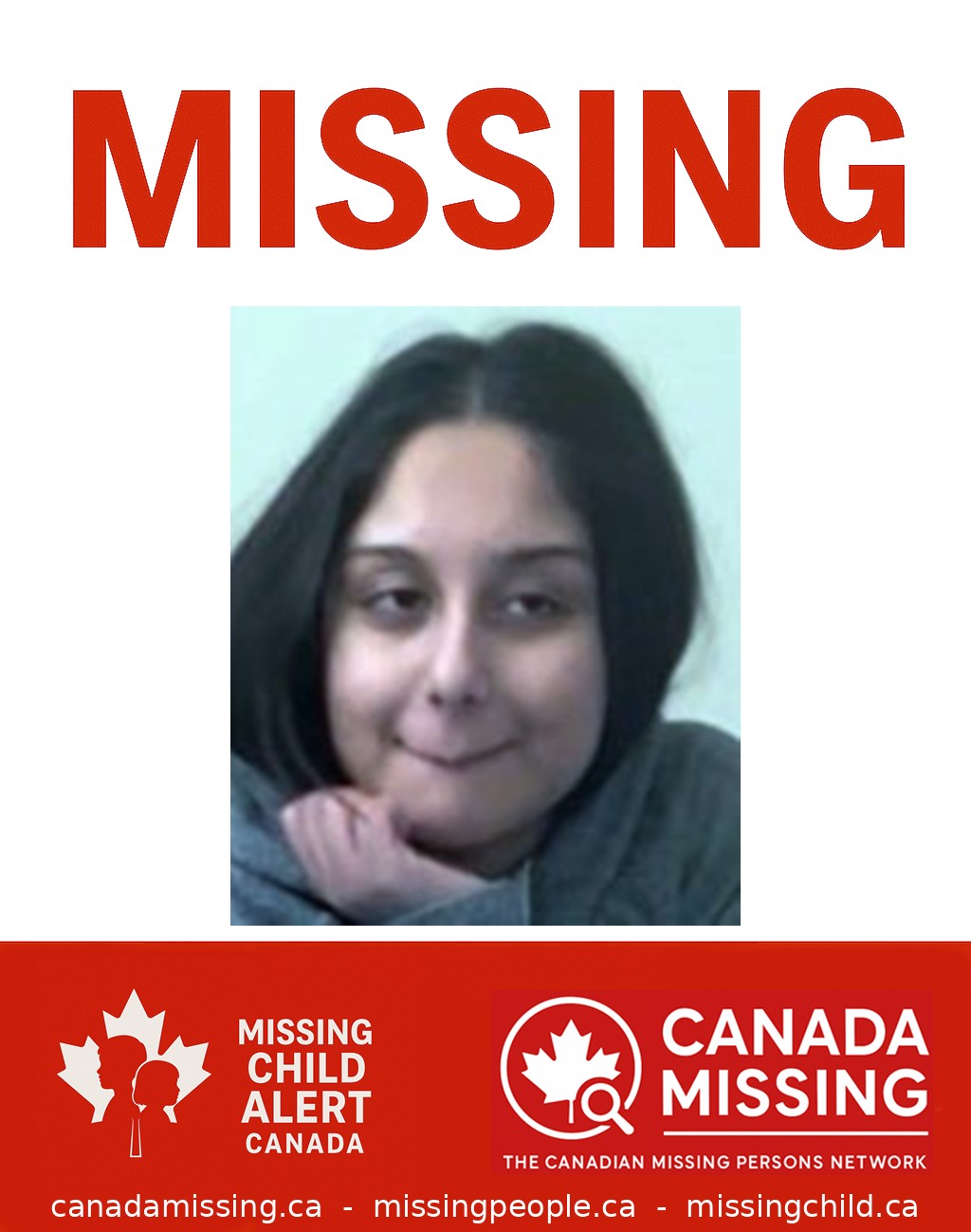 Photo of missing youth Javeria, age 15, from Toronto.